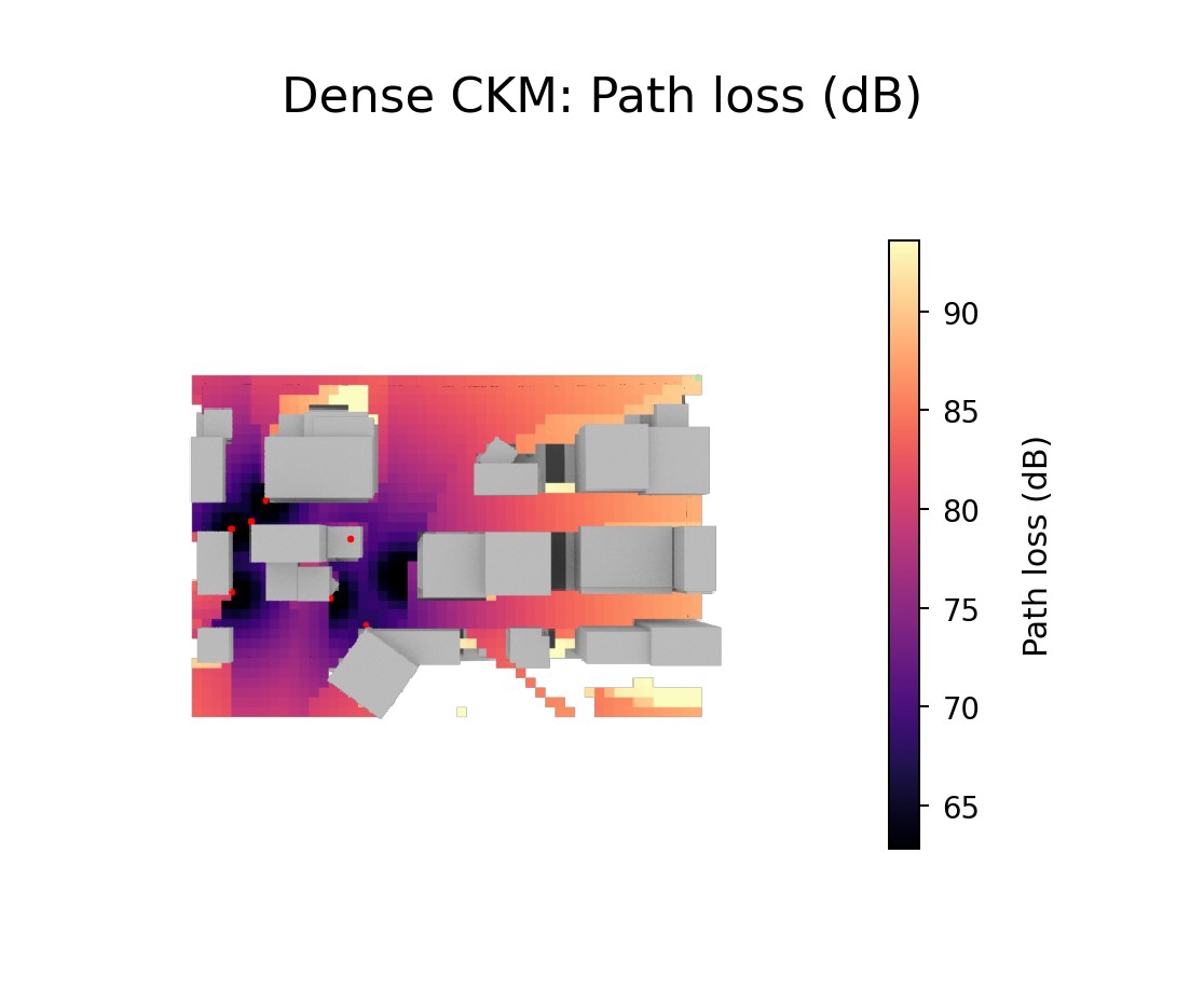 Dense CKM path loss map